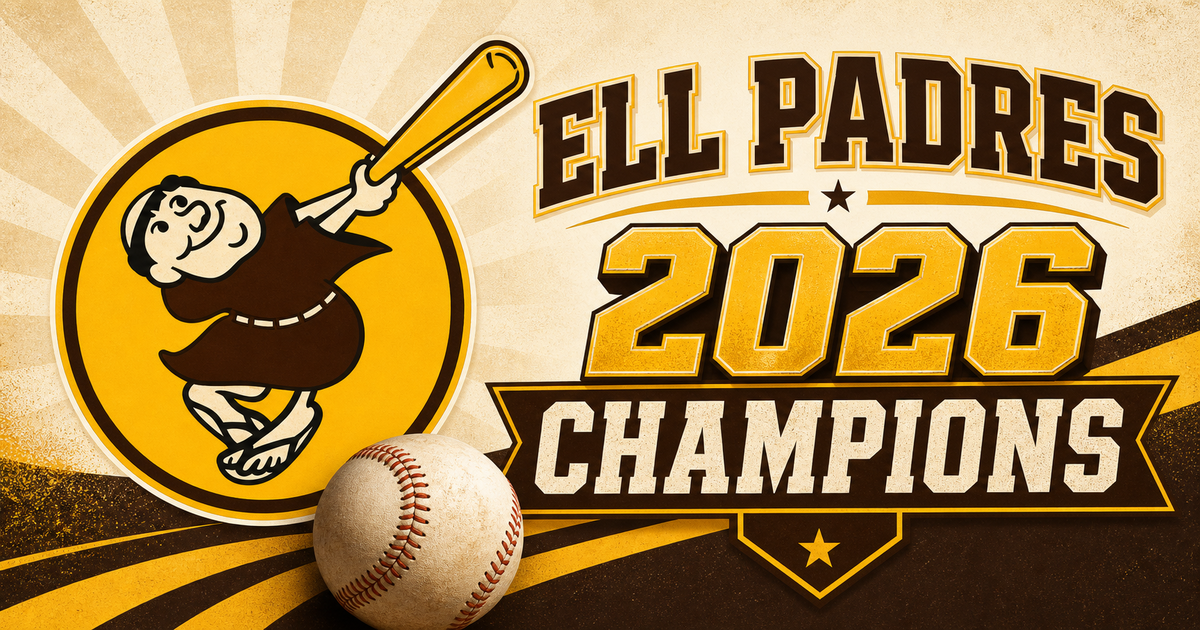 ELL Padres 2026 Champions badge